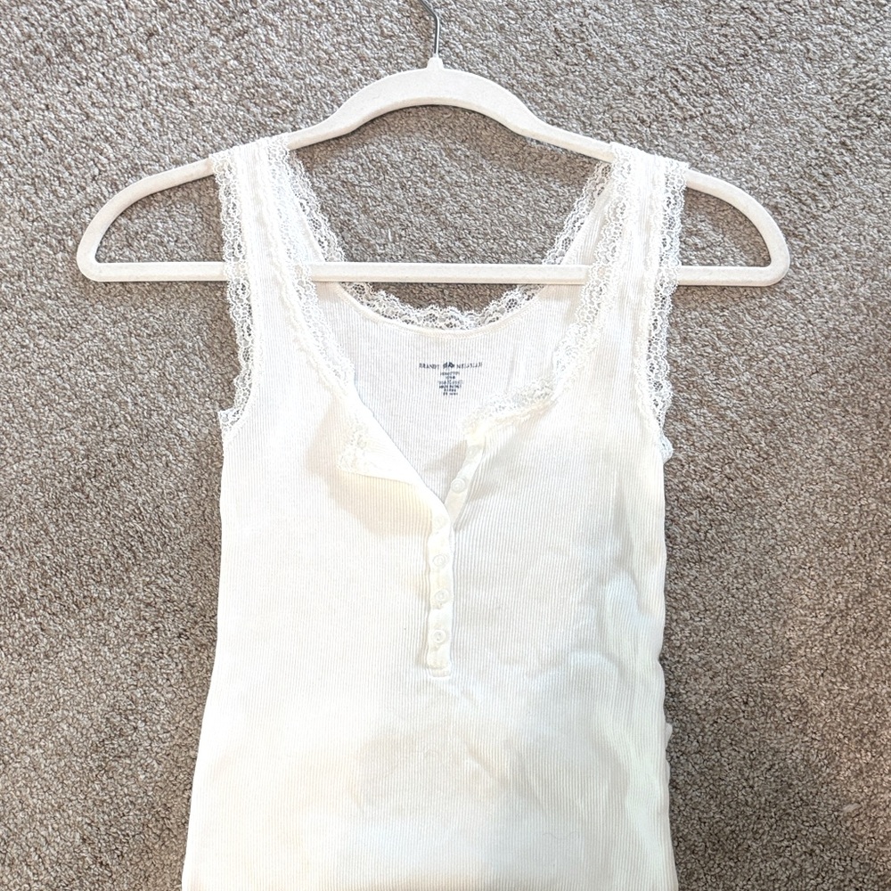 White Lace Brandy Melville Top